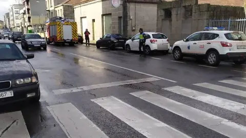 accidente de tr&aacute;fico na avda. de Madrid. Xinzo (1)