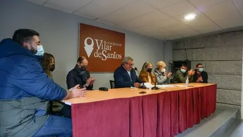 Toma de posesi&oacute;n de Antonio M&iacute;guez en Vilar de Santos el pasado a&ntilde;o, cuando asumi&oacute; el cargo tras la renuncia de Xan Jard&oacute;n. | FOTO: Noelia Caseiro.