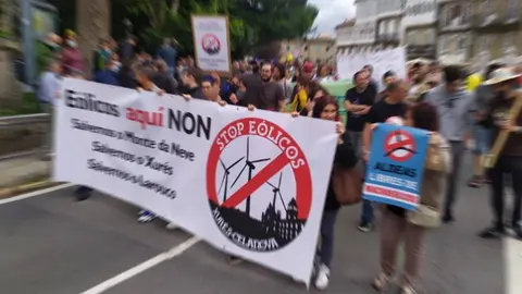 E&oacute;licos Xures Celanova en Compostela. manifestaci&oacute;n 5 de xu&ntilde;o 2022