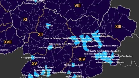 Parroquias de Alta Actividade Incendiaria na provincia de Ourense, segundo o PLADIGA 2022 (FILEminimizer)