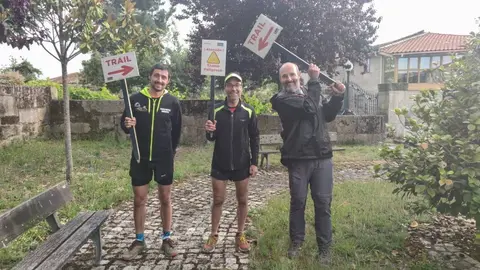 Castor, Pablo e Rolan, organizadores e participantes