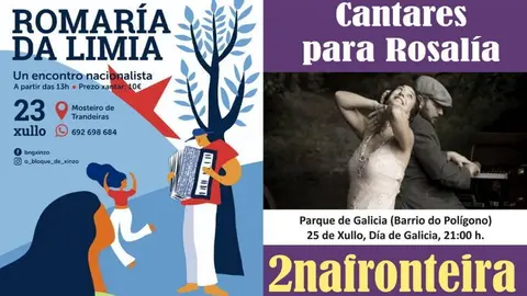Cartel actos 23 e 25 xullo. D&iacute;a da Patria en Xinzo