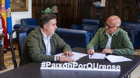 Xos&eacute; Manuel Baltar e Jorge Pumar durante unha reuni&oacute;n da Deputaci&oacute;n Provincial. FOTO Deputaci&oacute;n Provincial (FILEminimizer)