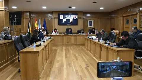 Pleno do Concello de Xinzo celebrado esta ma&ntilde;&aacute;. | FOTO: Noelia Caseiro.