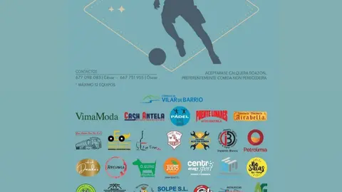 Cartel do VI Torneo Solidario de F&uacute;tbol Sala de Vilar de Barrio.