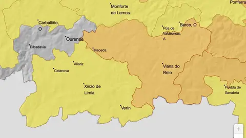 Mapa de alertas de Aemet.