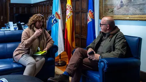 Reuni&oacute;n de Susana V&aacute;zquez, alcaldesa de Porqueira; co presidente da Deputaci&oacute;n, Manuel Baltar.