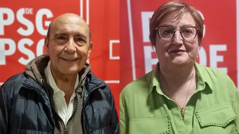 Os socialistas Jes&uacute;s Pereira e Isabel Gil.