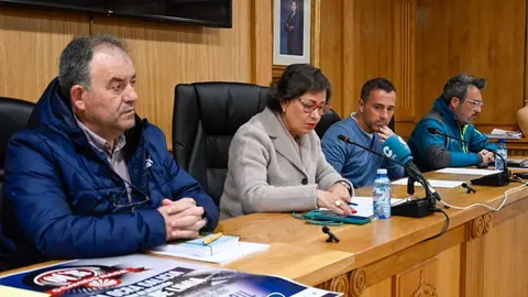 Ram&oacute;n G&oacute;mez, Elvira Lama, Manuel Blanco e Rafa Penabad, na presentaci&oacute;n do Cami&ntilde;o Race da Copa OCRA Galicia.
