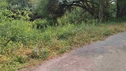 Zona en la que se cay&oacute; el ciclista en la avenida r&iacute;o Limia de Xinzo. | FOTO: Xos&eacute; Lois Colmenero.