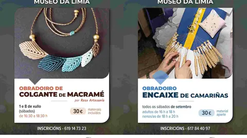Obradoiros que se impartir&aacute;n no Museo da Limia.
