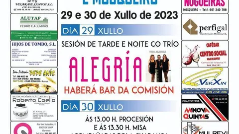Cartel das festas de Santa Marta, Casteaos, A Ponte e Mosqueiro. FOTO: Gr&aacute;ficas Cars.