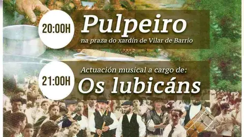 Acto cultural deste venres en Vilar de Barrio.