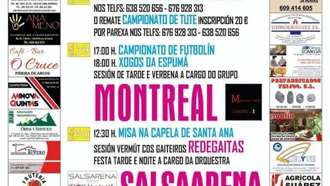 Cartel das festas de Santa Ana. FOTO: Gr&aacute;ficas Cars.