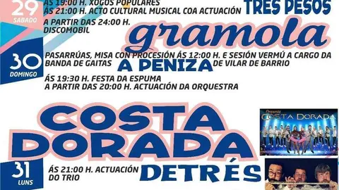 Cartel das festas de Vilar de Barrio