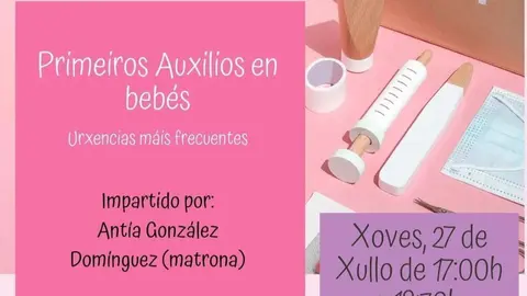 Cartel informativo do obradoiro de Mimi&ntilde;os.