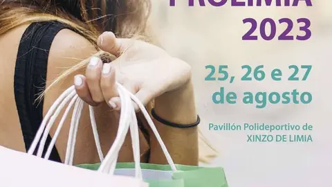 Cartel da Feira do Comercio de ProLimia que se celebra esta fin de semana en Xinzo.