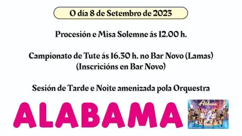 Cartel das Festas do San Roque en Lamas. FOTO: Gr&aacute;ficas Cars