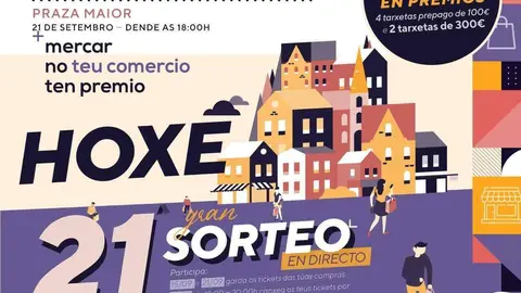 Cartel da actividade da Federaci&oacute;n de Comercio de Ourense que ter&aacute; lugar na tarde deste xoves en Xinzo.
