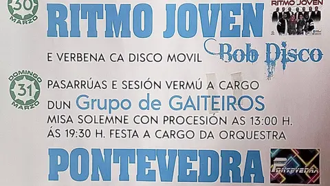 Cartaz das festas de Rebordacha.