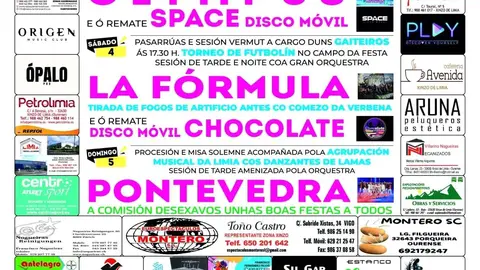 Cartel das festas de Lamas. FOTO: Gr&aacute;ficas Cars
