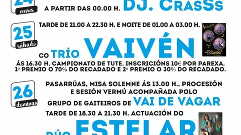 Cartel das festa de Parada de Abeleda. | FOTO: Gr&aacute;ficas Cars