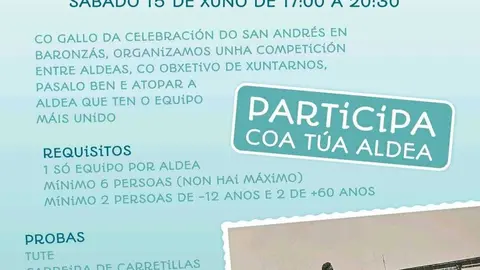 Cartel de "O desaf&iacute;o entre aldeas"