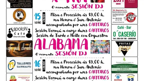 Cartel das festas de Pi&ntilde;eira Seca.  | FOTO: Gr&aacute;ficas Cars.