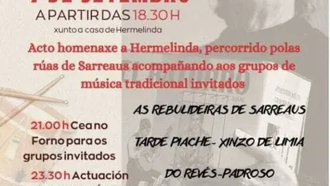 20240907 homenaxe a Hermelinda do mu&iacute;&ntilde;o, Sarreaus