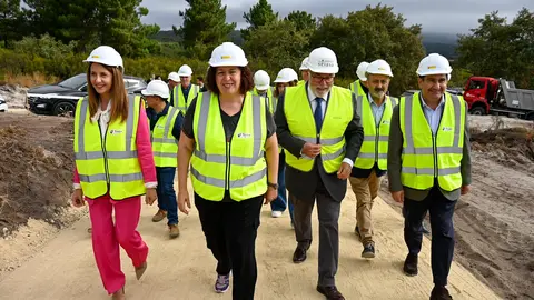 Visita a las obras de modernizaci&oacute;n de regad&iacute;os que se realizan en la 
Comunidad General de Regantes Nova Limia | FOTO: Noelia Caseiro.
