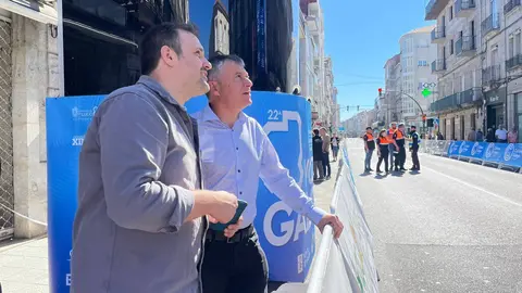 Camilo Vila e Manuel Pozo na terceira etapa da Volta Galicia en Xinzo de Limia.