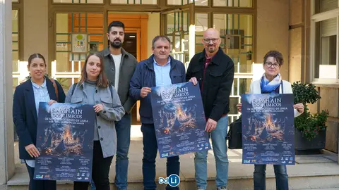 Soraya L&oacute;pez (LIMISI), Ana Lozano (CIvitas Limicorum), Marcos Argibay (Civitas Limicorum), Amador D&iacute;az (alcalde), Ricardo Sieiro (concelleiro) e Lola Rico (Escola Rural de Sa&uacute;de da Limia).