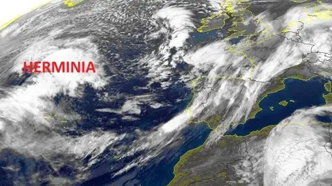 La borrasca Herminia dejar&aacute; precipitaciones y vientos a lo largo de todo el d&iacute;a.