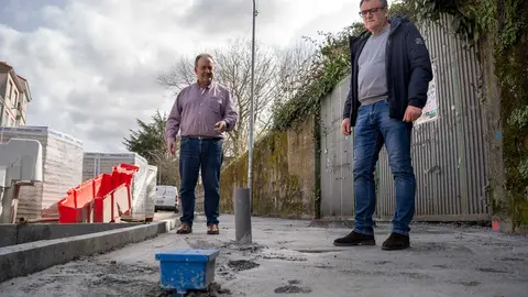 Trabajos de renovaci&oacute;n de la red de abastecimiento realizados en la Avenida de Madrid de Xinzo de Limia.