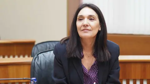 La diputada socialista Carmen Rodr&iacute;guez Dacosta durante su intervenci&oacute;n en la Comisi&oacute;n de Agricultura del Parlamento de Galicia.