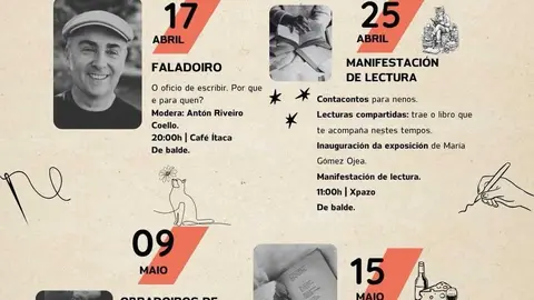Programaci&oacute;n do I Festival Literario Tecendo Cultura en Xinzo de Limia.