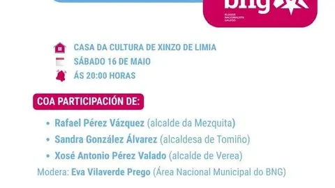 Tres alcaldes do BNG analizan en Xinzo os seus modelos de xesti&oacute;n.