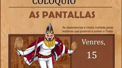 Cartel del coloquio "As Pantallas" que se celebrar&aacute; este viernes en el bar &Iacute;taca de Xinzo de Limia.