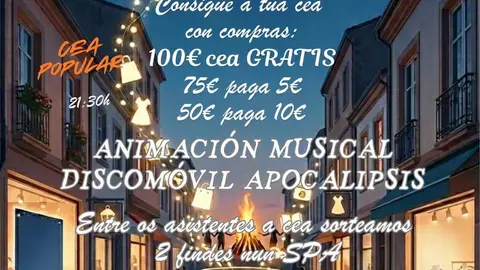 Cartel de la campa&ntilde;a de San Xo&aacute;n de Prolimia con canje de tiquets de compra.