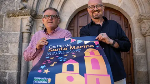 El alcalde Amador D&iacute;az y el concejal de Fiestas, Ricardo Sieiro, presentan la programaci&oacute;n de Santa Mari&ntilde;a 2026.