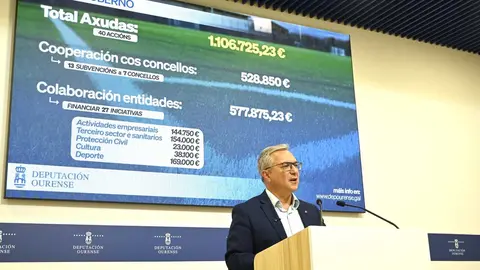Luis Menor informou dos acordos adoptados pola Xunta de Goberno da Deputaci&oacute;n de Ourense.