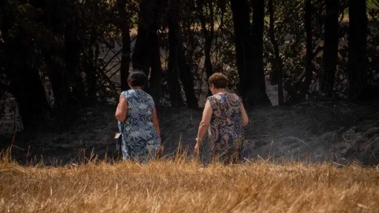 Medio Rural dá por controlado o lume de Garabelos, en Baltar, cunha superficie afectada de 120 hectáreas