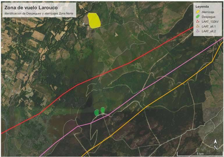 Mapa área de voo, e despegues e aterraxes orientación Norte. Alegacións do parapente (1) Eólicos. Larouco (FILEminimizer)