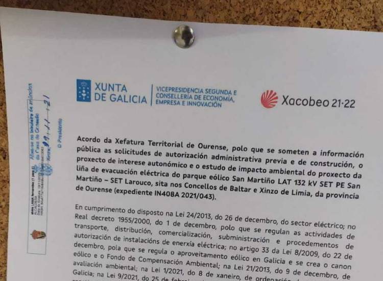 Publicación no DOG do 26 de novembro no taboleiro de anuncios de Xinzo (FILEminimizer)