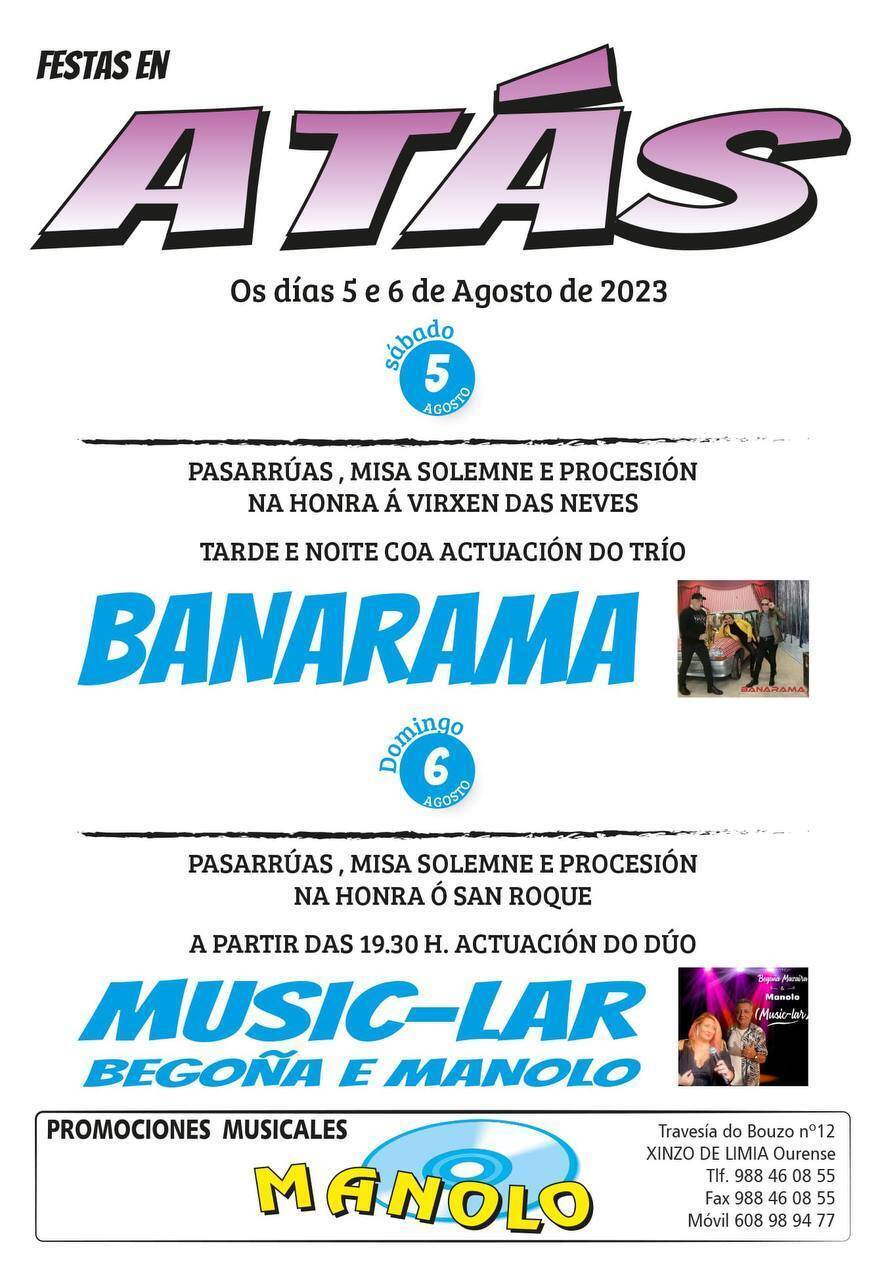 Cartel das festas de Atás. FOTO: Gráficas Cars.