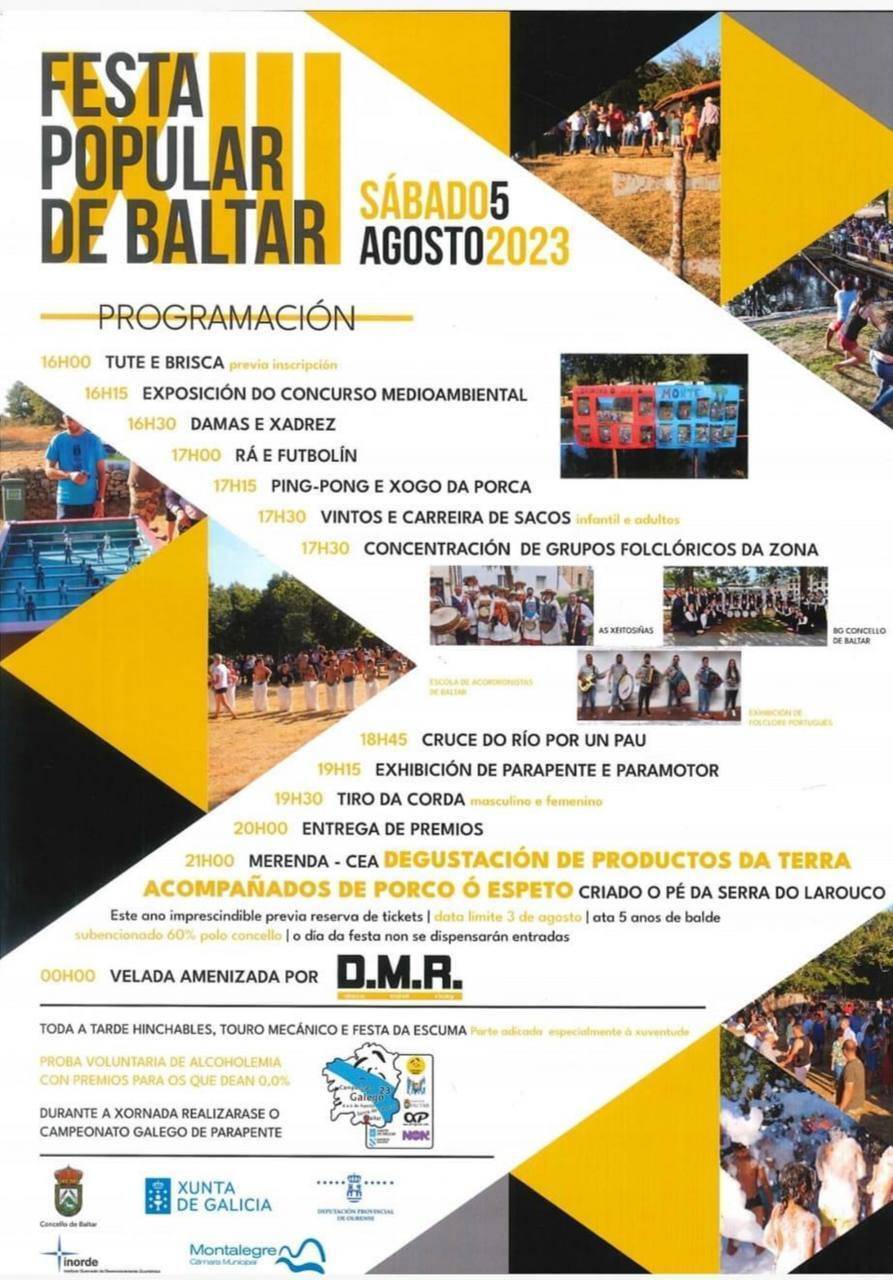 Cartel da XIII festa popular de Baltar