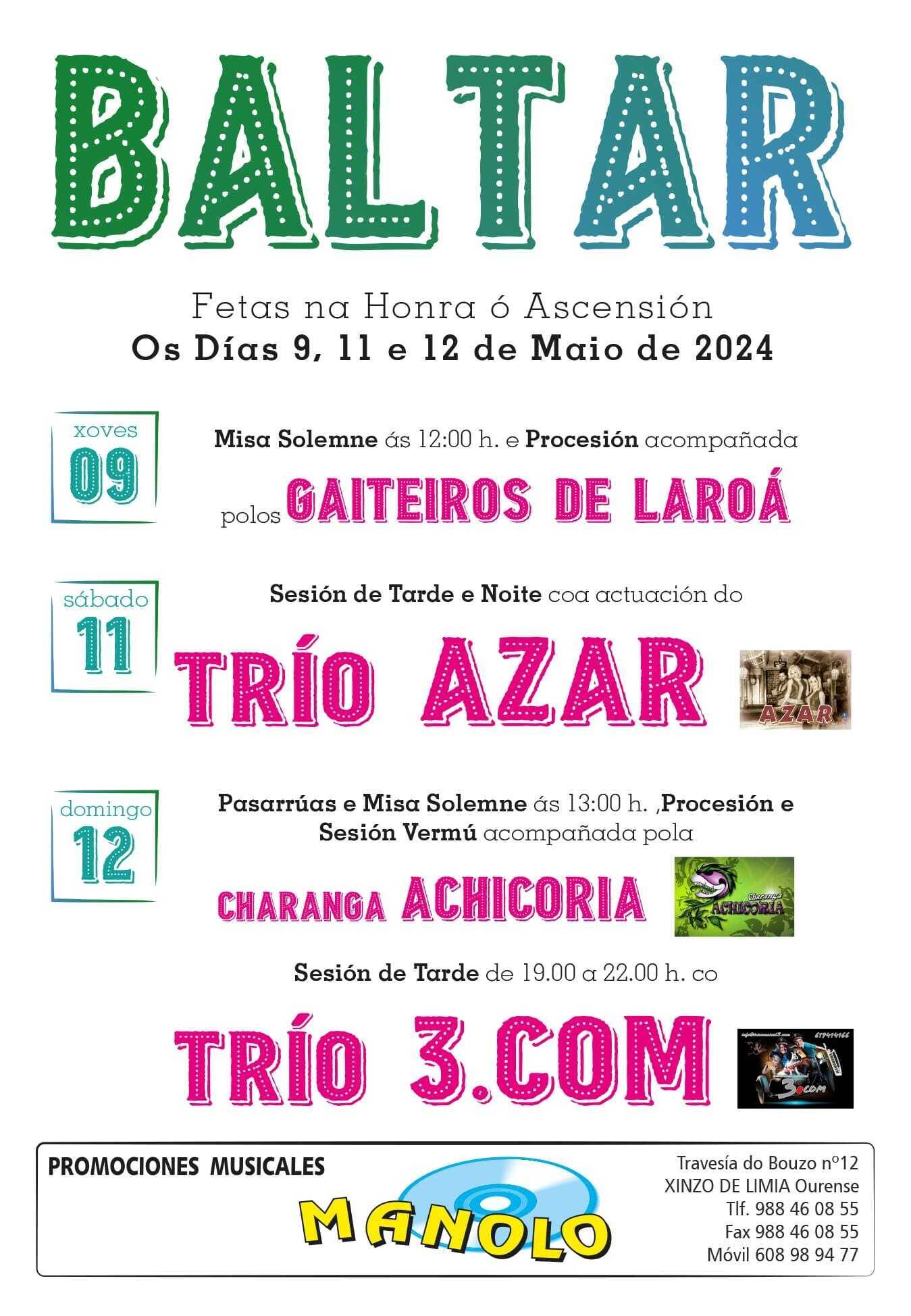 Cartaz das festas de Baltar. FOTO: Gráficas Cars.