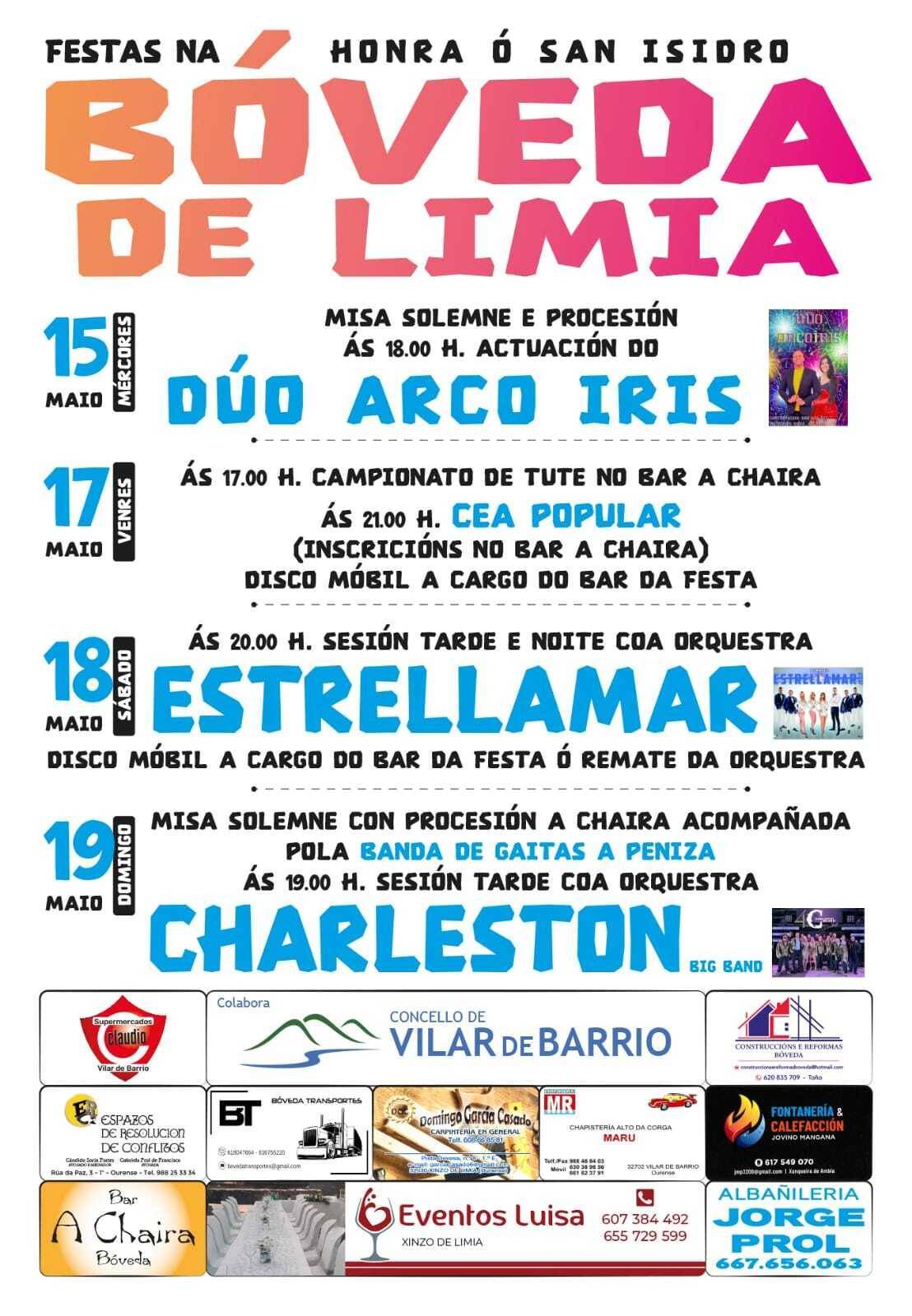 Cartel das festas de Bóveda de Limia | FOTO: Gráficas Cars