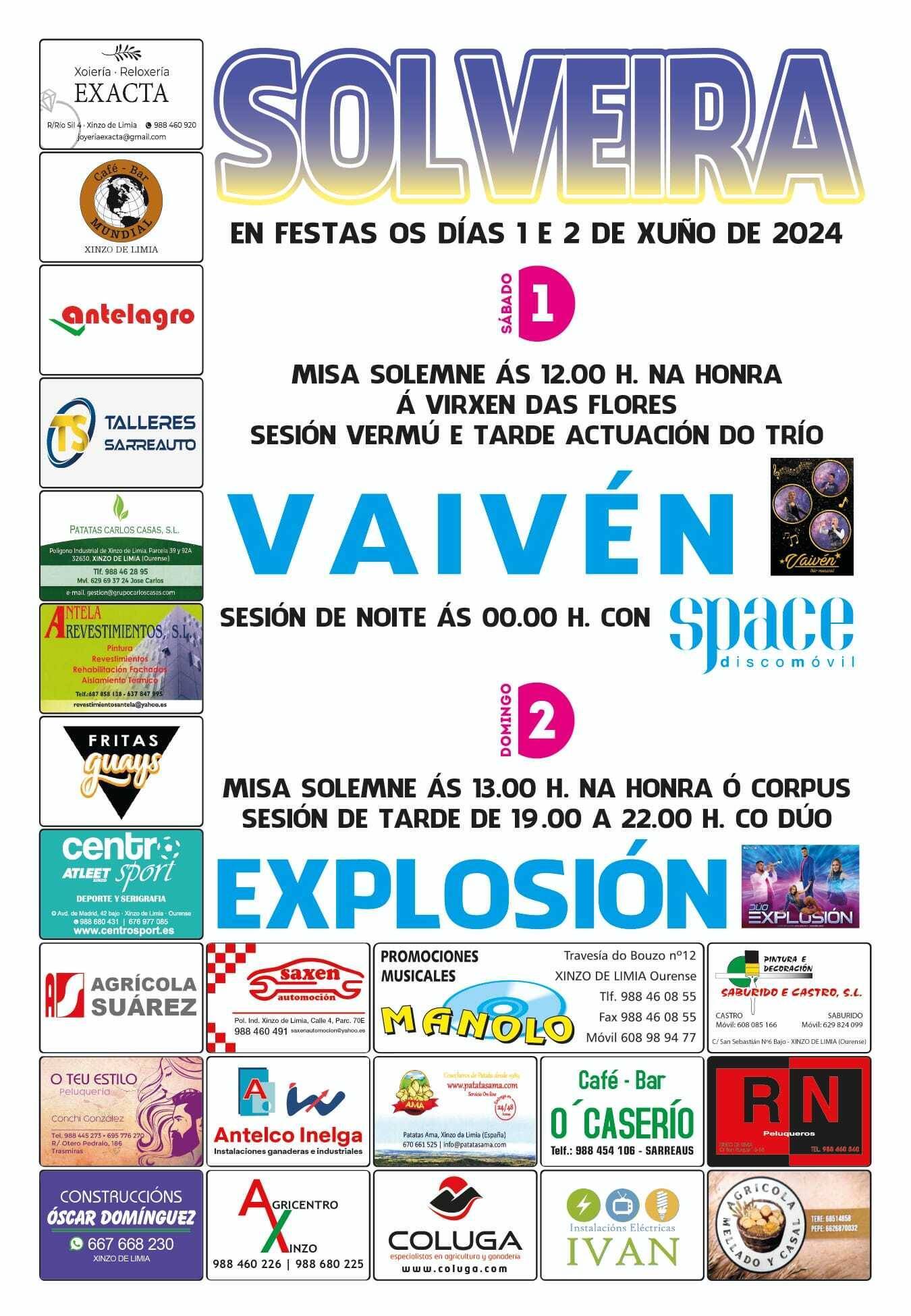 Cartel das festas de Solveira. | FOTO: Gráficas Cars