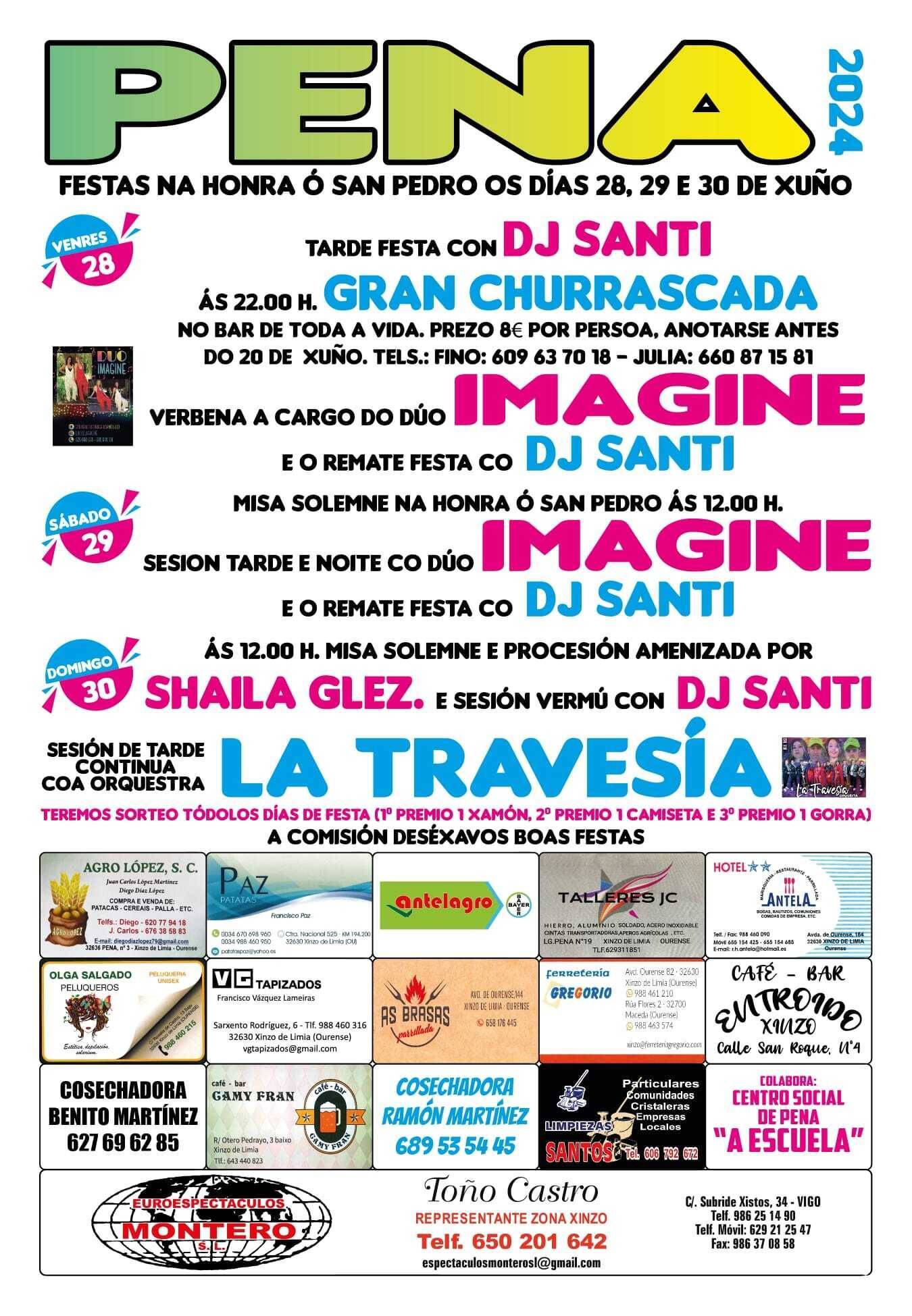 Cartel das festas de Pena. | FOTO: Gráficas Cars.